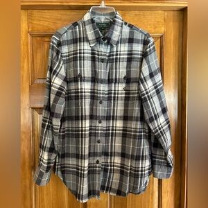 Lauren Ralph Lauren Gray Plaid Button Down Shirt